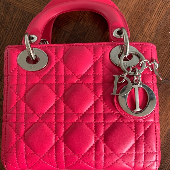 ❌SOLD❌Mini lady Dior lamskin Fusa pink - Picture 4 of 6